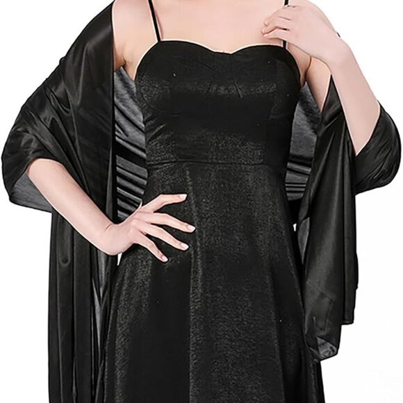 Satin Evening Formal Wraps and Shawls Women Formal Wedding Prom Bridesmaid Eveni - Picture 4 of 5